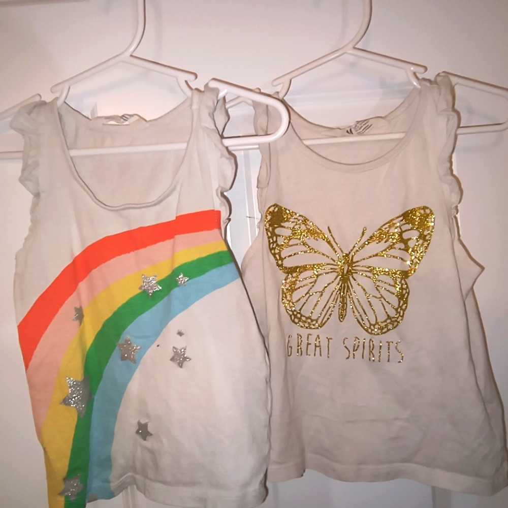 H&M Fluttersleeve Tank Tops (Lot of 2) Size 2T